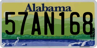AL license plate 57AN168