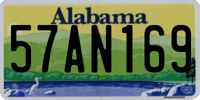 AL license plate 57AN169