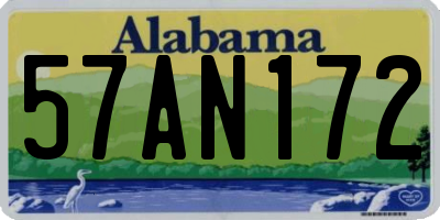 AL license plate 57AN172