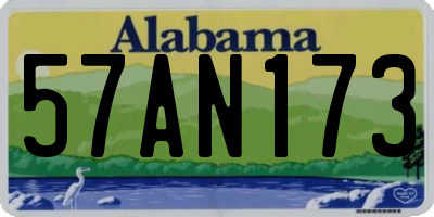 AL license plate 57AN173