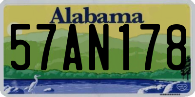 AL license plate 57AN178