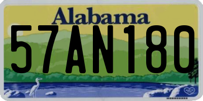 AL license plate 57AN180