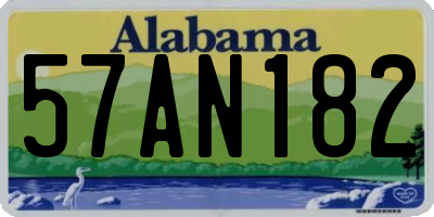 AL license plate 57AN182