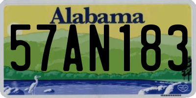 AL license plate 57AN183