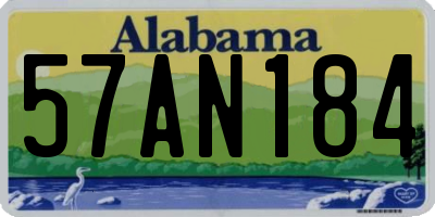 AL license plate 57AN184