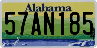 AL license plate 57AN185