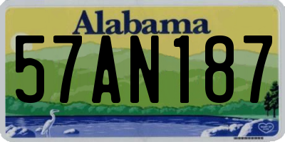AL license plate 57AN187