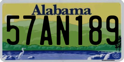 AL license plate 57AN189