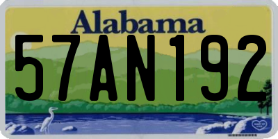 AL license plate 57AN192