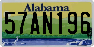 AL license plate 57AN196