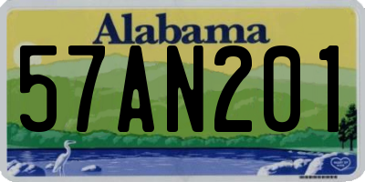 AL license plate 57AN201