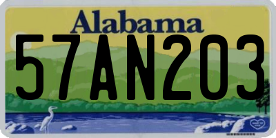 AL license plate 57AN203