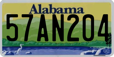 AL license plate 57AN204