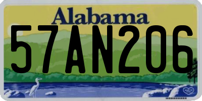 AL license plate 57AN206