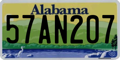 AL license plate 57AN207