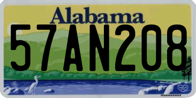 AL license plate 57AN208