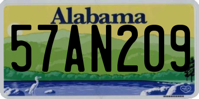 AL license plate 57AN209