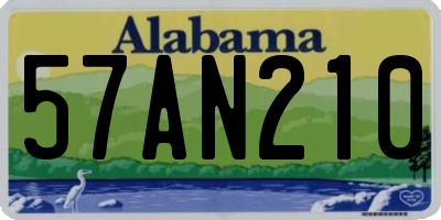 AL license plate 57AN210