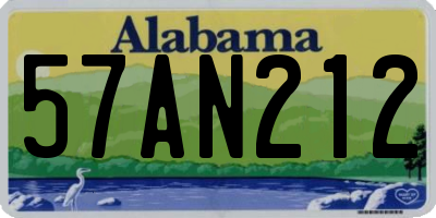 AL license plate 57AN212
