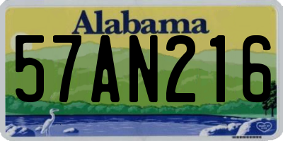 AL license plate 57AN216