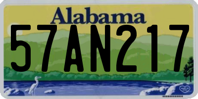 AL license plate 57AN217