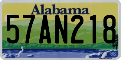 AL license plate 57AN218