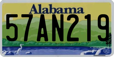 AL license plate 57AN219