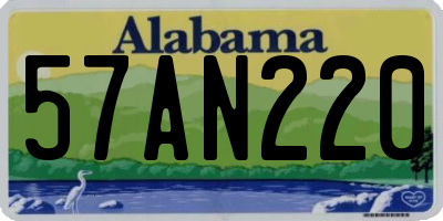 AL license plate 57AN220