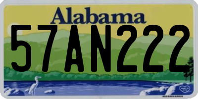 AL license plate 57AN222