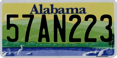 AL license plate 57AN223