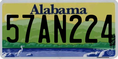 AL license plate 57AN224