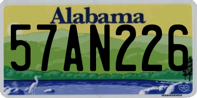 AL license plate 57AN226