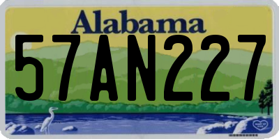 AL license plate 57AN227