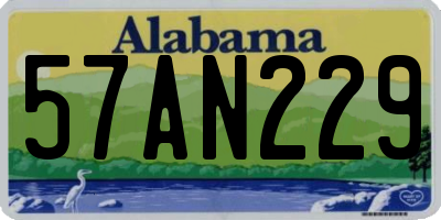 AL license plate 57AN229