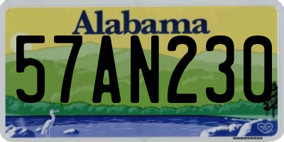 AL license plate 57AN230