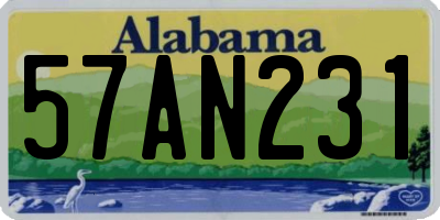 AL license plate 57AN231