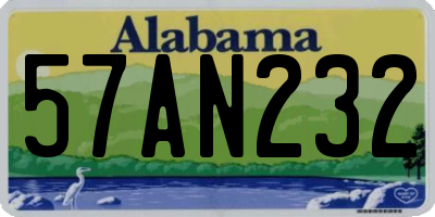 AL license plate 57AN232