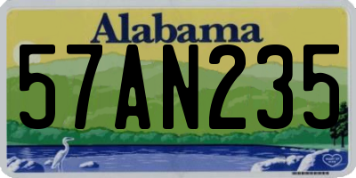 AL license plate 57AN235
