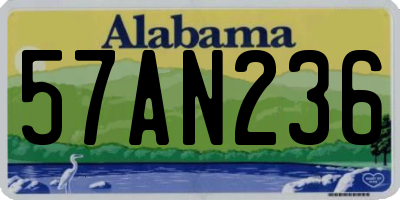 AL license plate 57AN236