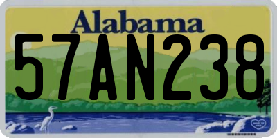 AL license plate 57AN238