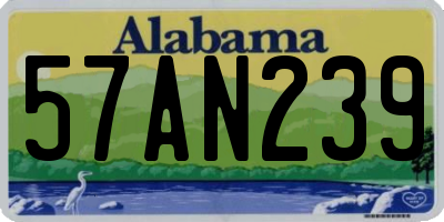 AL license plate 57AN239