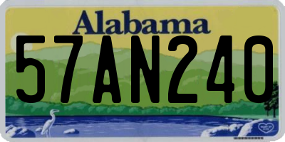 AL license plate 57AN240