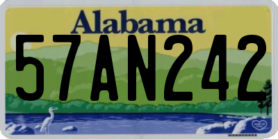 AL license plate 57AN242
