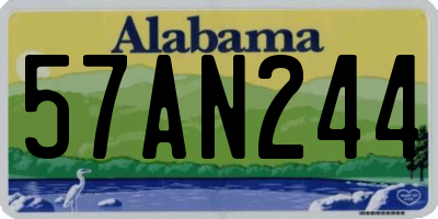 AL license plate 57AN244