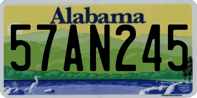 AL license plate 57AN245