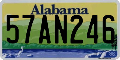 AL license plate 57AN246