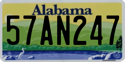 AL license plate 57AN247