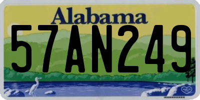 AL license plate 57AN249