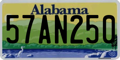 AL license plate 57AN250