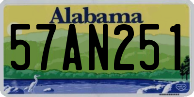 AL license plate 57AN251